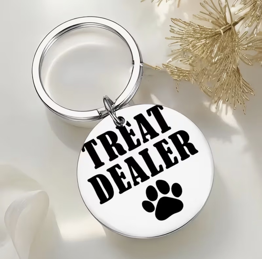 3/$25 Treat Dealer Paw Print Stainless Steel Keychain NEW